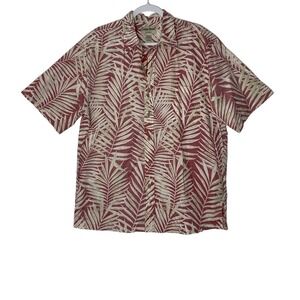 Hawaiian Shirt  Honolulu Mens Large Cotton Floral Pocket CAMP Beach Vacation New